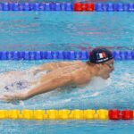 Natation : pour sa reprise, Léon Marchand établit son record personnel sur 400 m nage libre et se classe troisième en finale