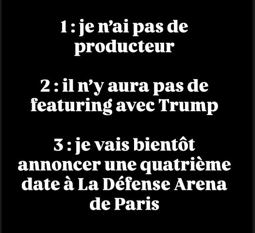 Gims dément une collaboration avec la belle-fille de Trump