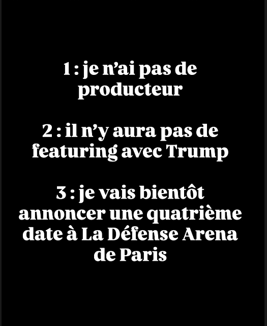 Gims dément une collaboration avec la belle-fille de Trump