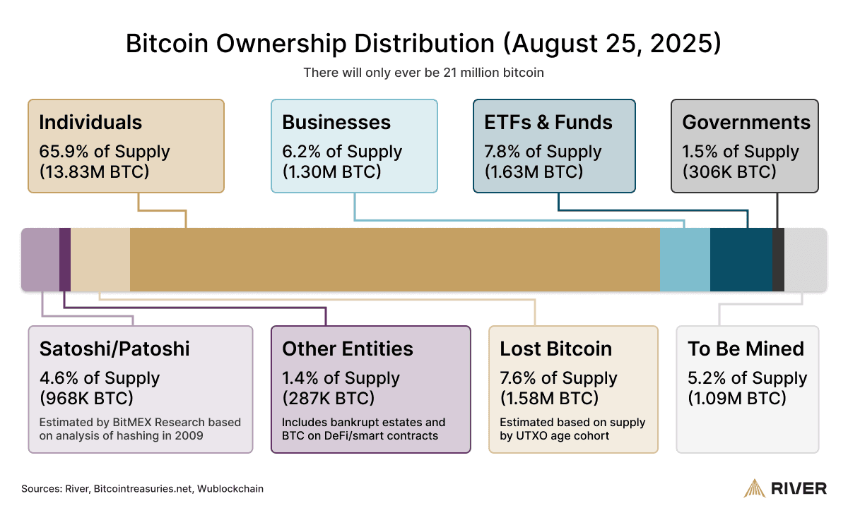 La majorité du bitcoin reste détenue par des particuliers, mais les institutions augmentent leur part selon une étude