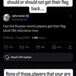 Tennis : Un ancien joueur ukrainien réagit à John Isner sur la restitution du drapeau aux athlètes russes après une semaine d'échanges.