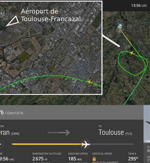 Un vol d'Air Algérie rate l'atterrissage à Toulouse-Blagnac, se dirigeant vers Francazal