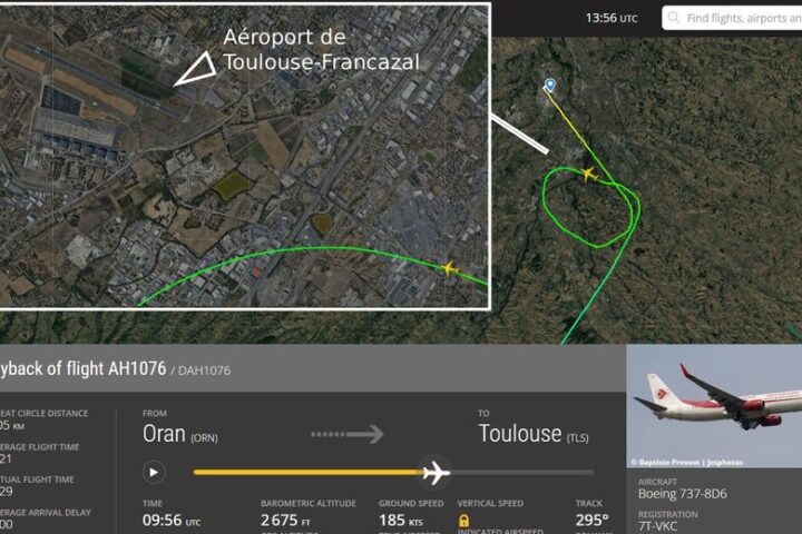 Un vol d'Air Algérie rate l'atterrissage à Toulouse-Blagnac, se dirigeant vers Francazal