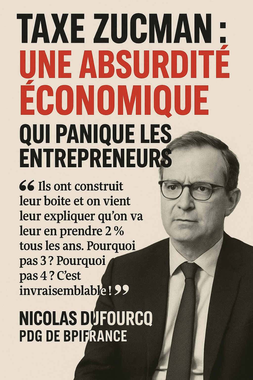 La taxe Zucman : une mesure économique illogique
