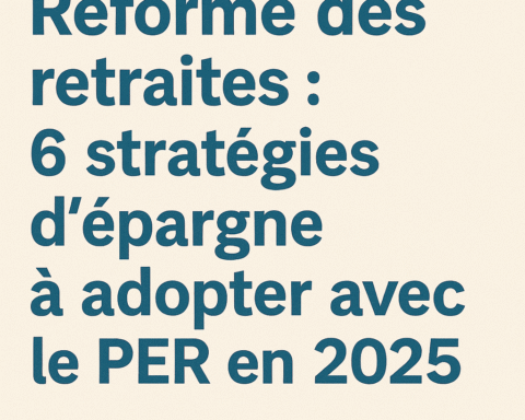 Réforme des retraites : adoptez ces 6 stratégies d’épargne avec le PER en 2025