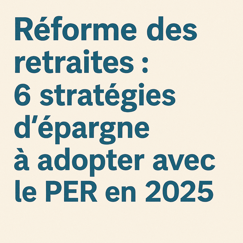 Réforme des retraites : adoptez ces 6 stratégies d’épargne avec le PER en 2025