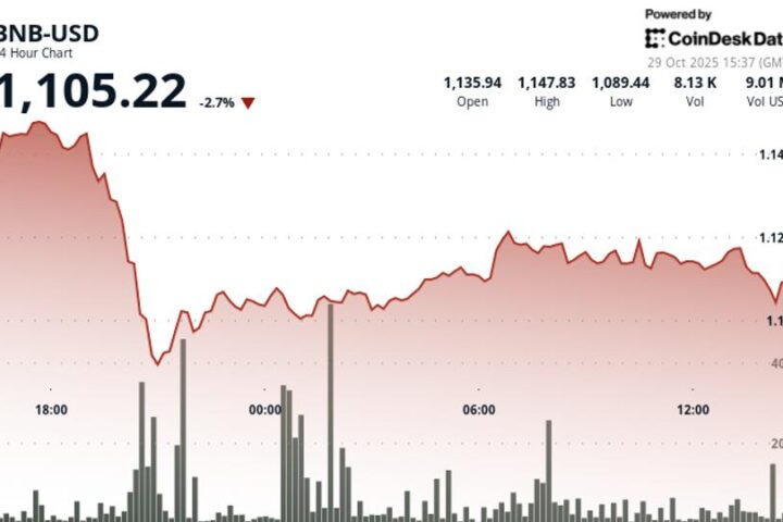 BNB chute de 2,7 % alors que les traders se concentrent sur les aspects techniques du marché des cryptomonnaies