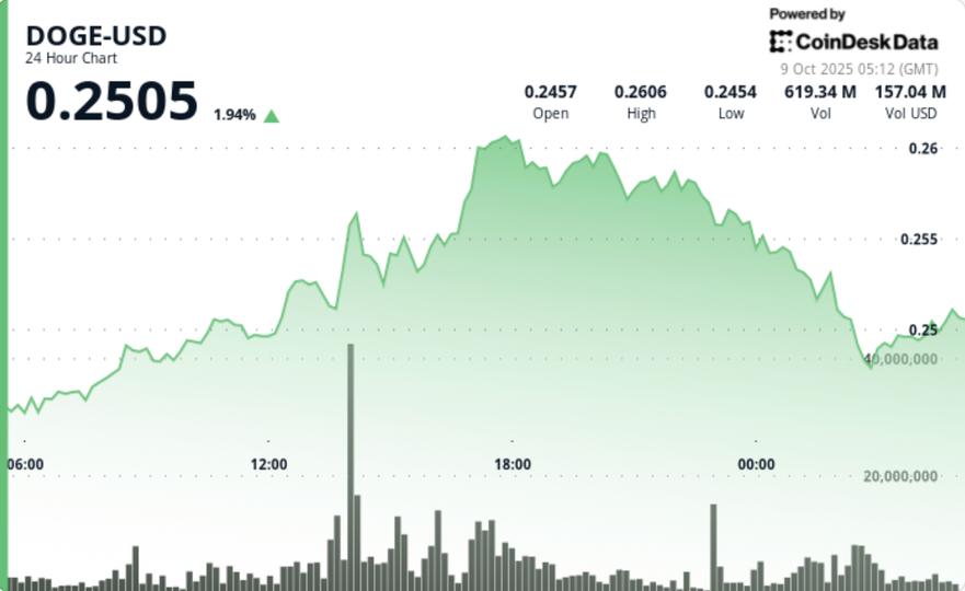 Dogecoin rejeté à 0,26 $, chute de 2 % en raison de la prise de bénéfices