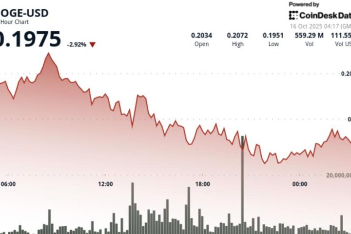 Fluctuations de Dogecoin : les ventes importantes conduisent à une stabilisation autour de $0,20