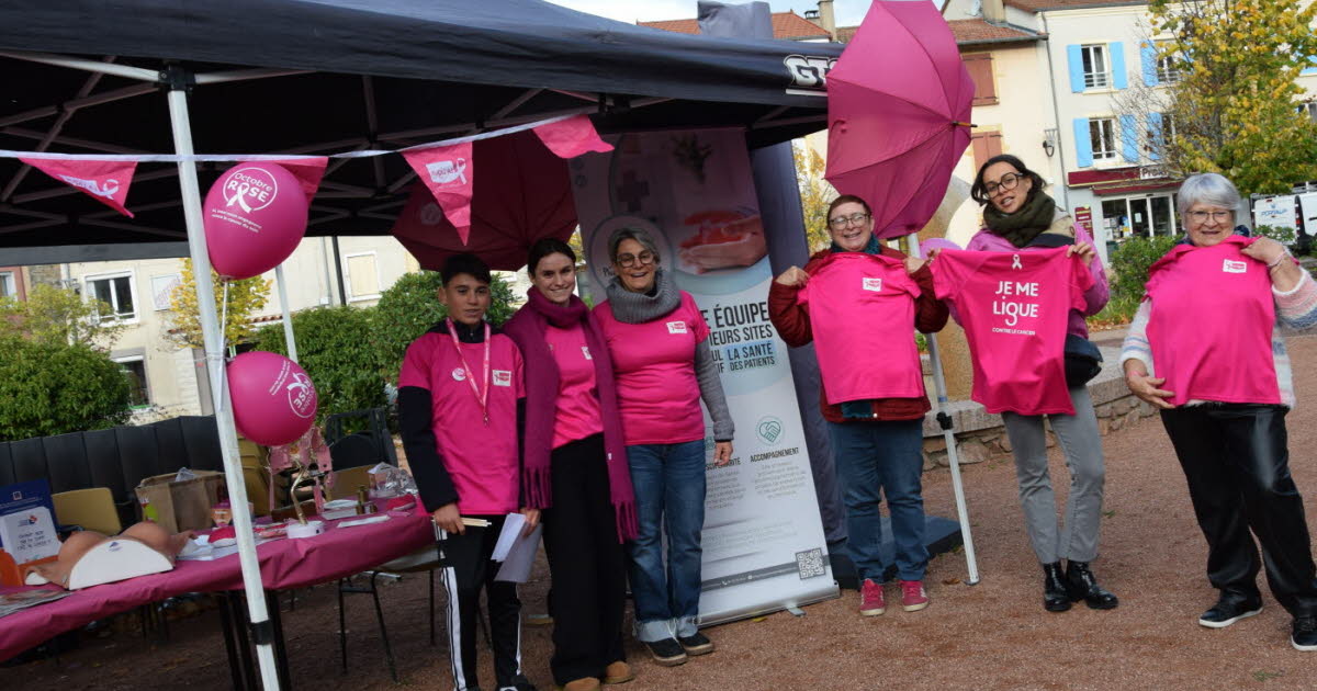 Octobre rose à Neulise : action de prévention sur le marché du mardi
