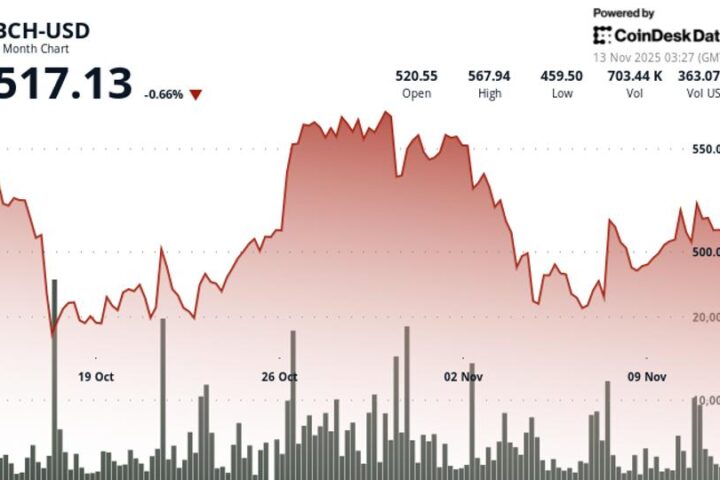 Bitcoin Cash progresse de 1,9 % à 518 dollars malgré la volatilité des marchés crypto
