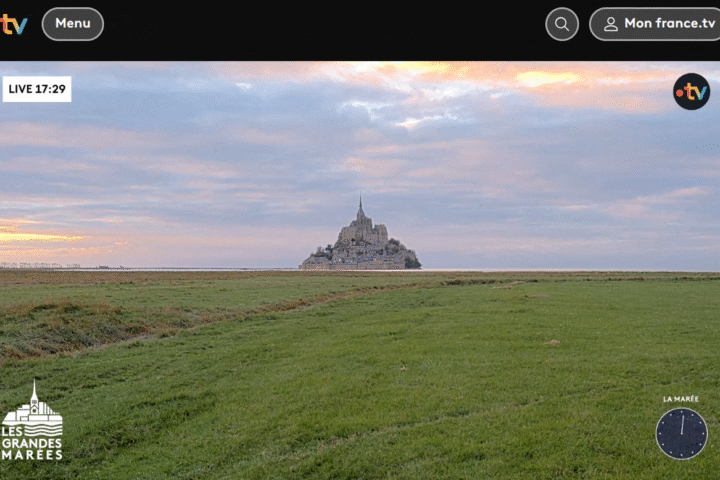 France Télévisions lance un direct "slow TV" sur les grandes marées au Mont-Saint-Michel