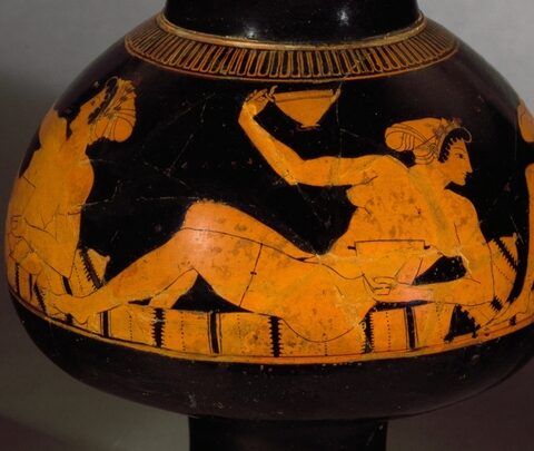 Les Grecs de l'Antiquité et leur jeu d'adresse populaire : le cottabe au sympósion