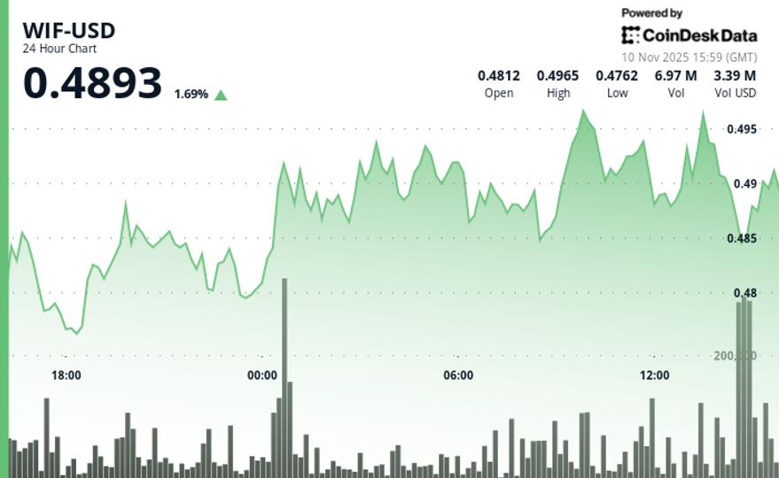 WIF atteint 0,497 $ avant un repli dû à des prises de bénéfices