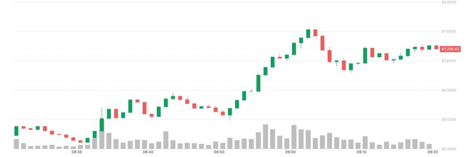 Bitcoin dépasse 87 000 $, le yen chute après la hausse des taux d'intérêt par la Banque du Japon