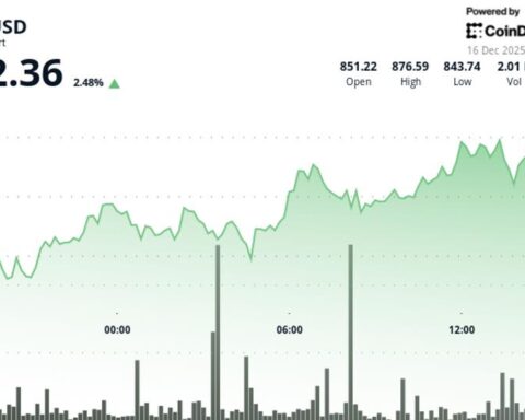 BNB dépasse 870 $ grâce à une hausse des volumes et surperforme les principales cryptomonnaies