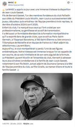 Football : décès de l'entraîneur Jean-Louis Gasset à l'âge de 72 ans, suivi du match Maroc - Mali en direct lors de la CAN.