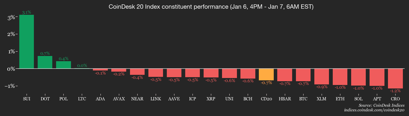 Le rallye de reprise en début d'année s'essouffle : les principales cryptomonnaies affichent une baisse de plus de 1,5 %