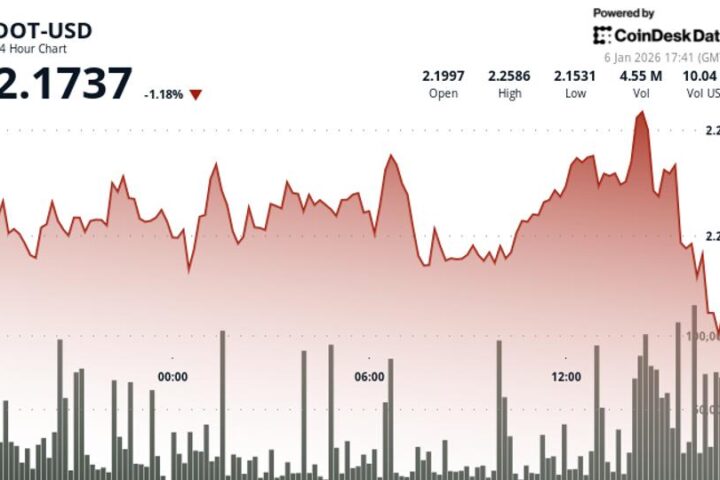 Polkadot's DOT теряет позиции на фоне резкого падения на крипторынке в США
