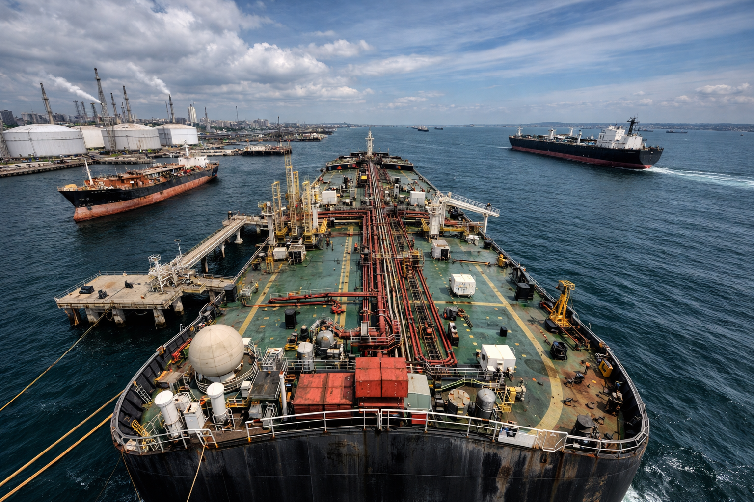 Pétrole russe et flotte de l'ombre: les défis des sanctions contre les terminaux portuaires