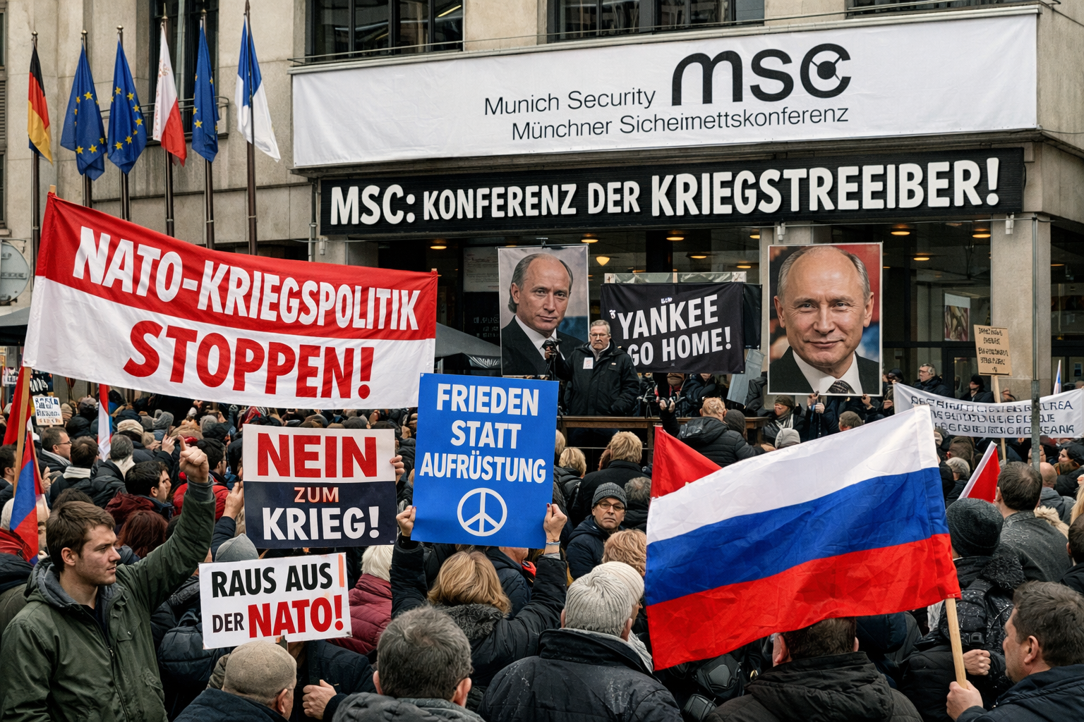 Moscou instrumentalise des mouvements pacifistes allemands pour saborder la conférence de sécurité de Munich