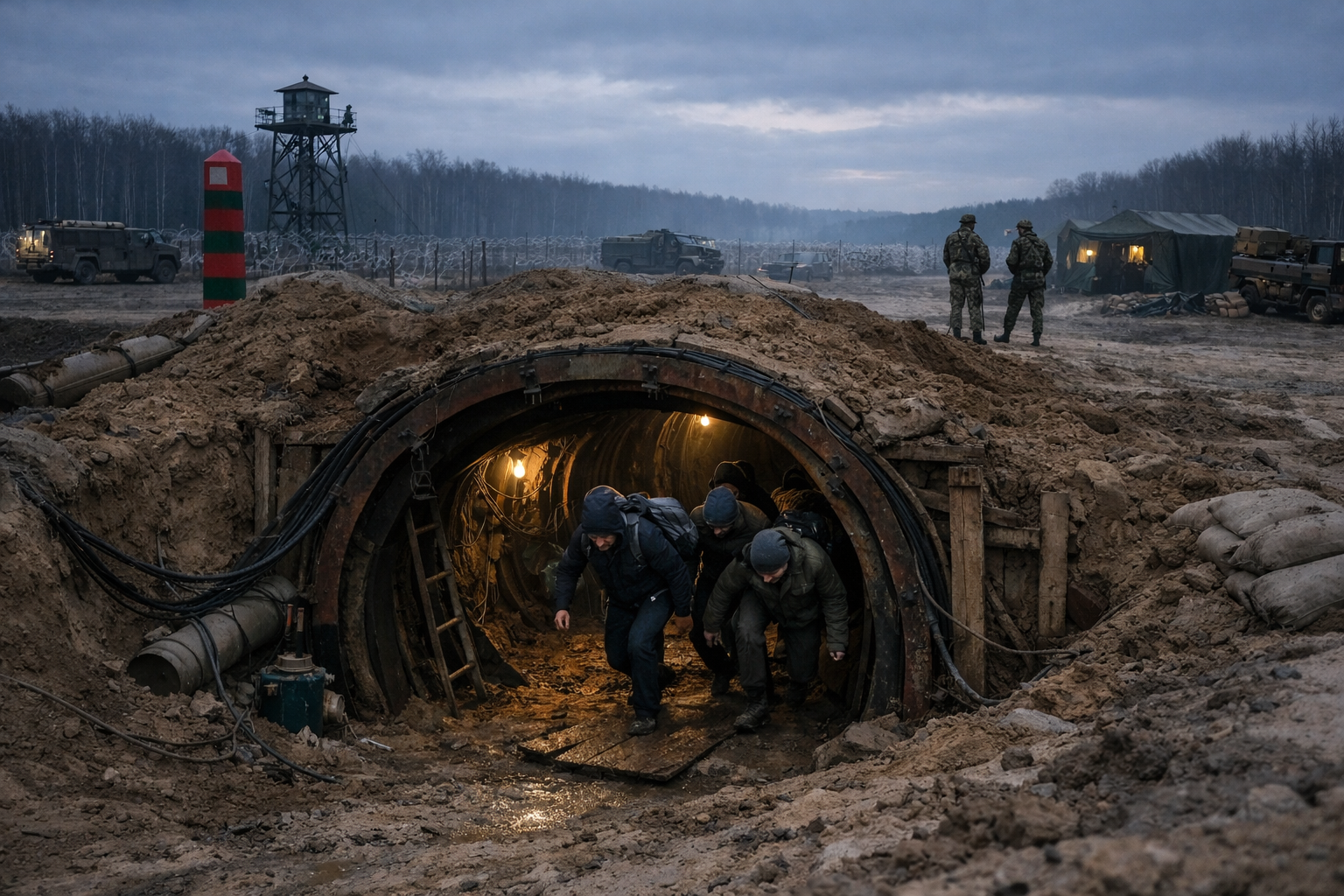 La Russie déploie des tunnels souterrains pour infiltrer des migrants vers l'Europe via la Biélorussie
