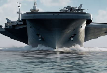 Emmanuel Macron annonce le lancement de la construction du porte-avions France libre