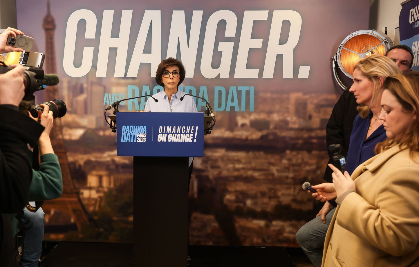 Résultats des municipales à Paris : Rachida Dati subit une soirée calme et incertaine au QG