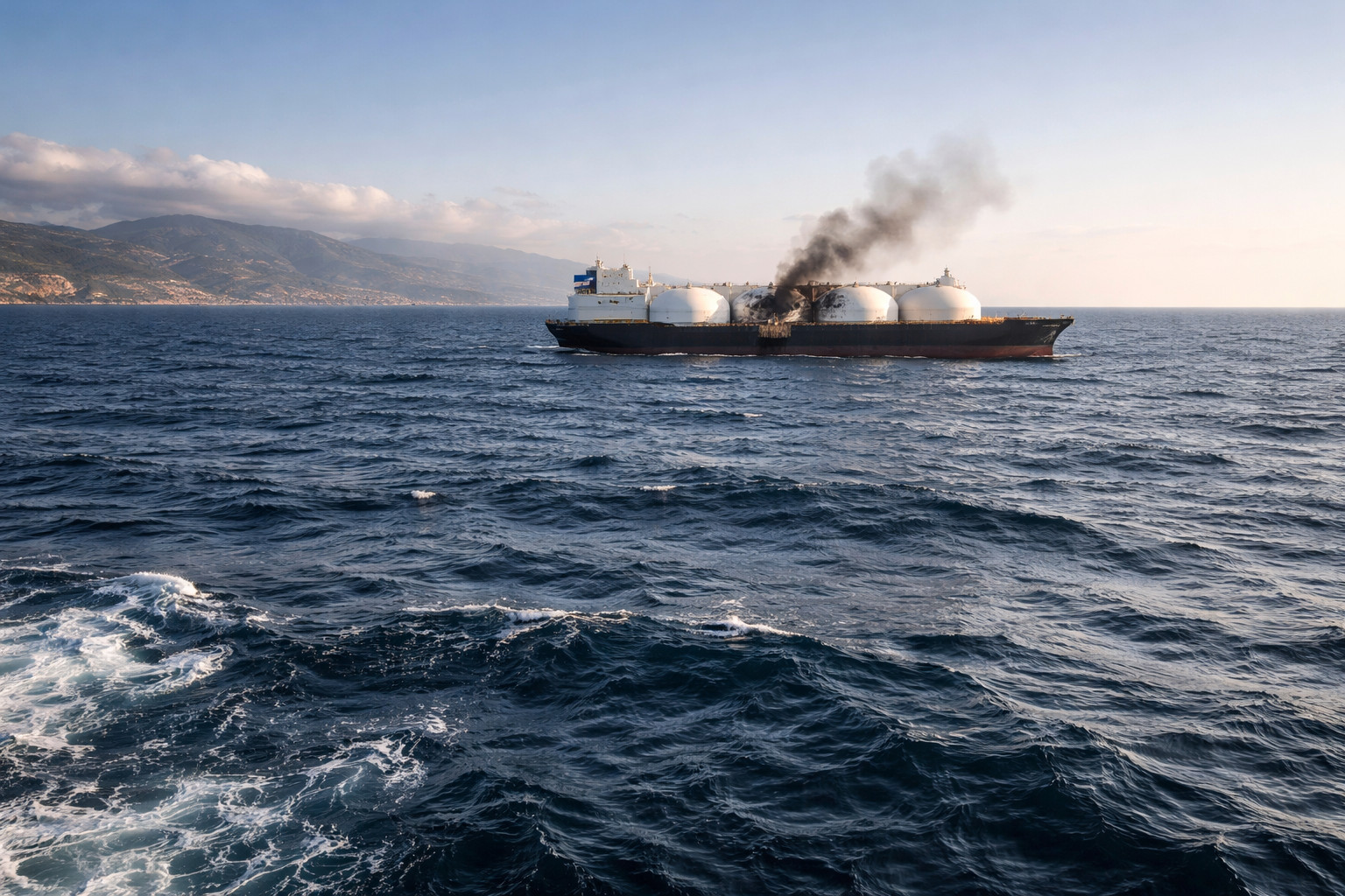 Un méthanier russe chargé de GNL dérive en Méditerranée après une explosion mystérieuse