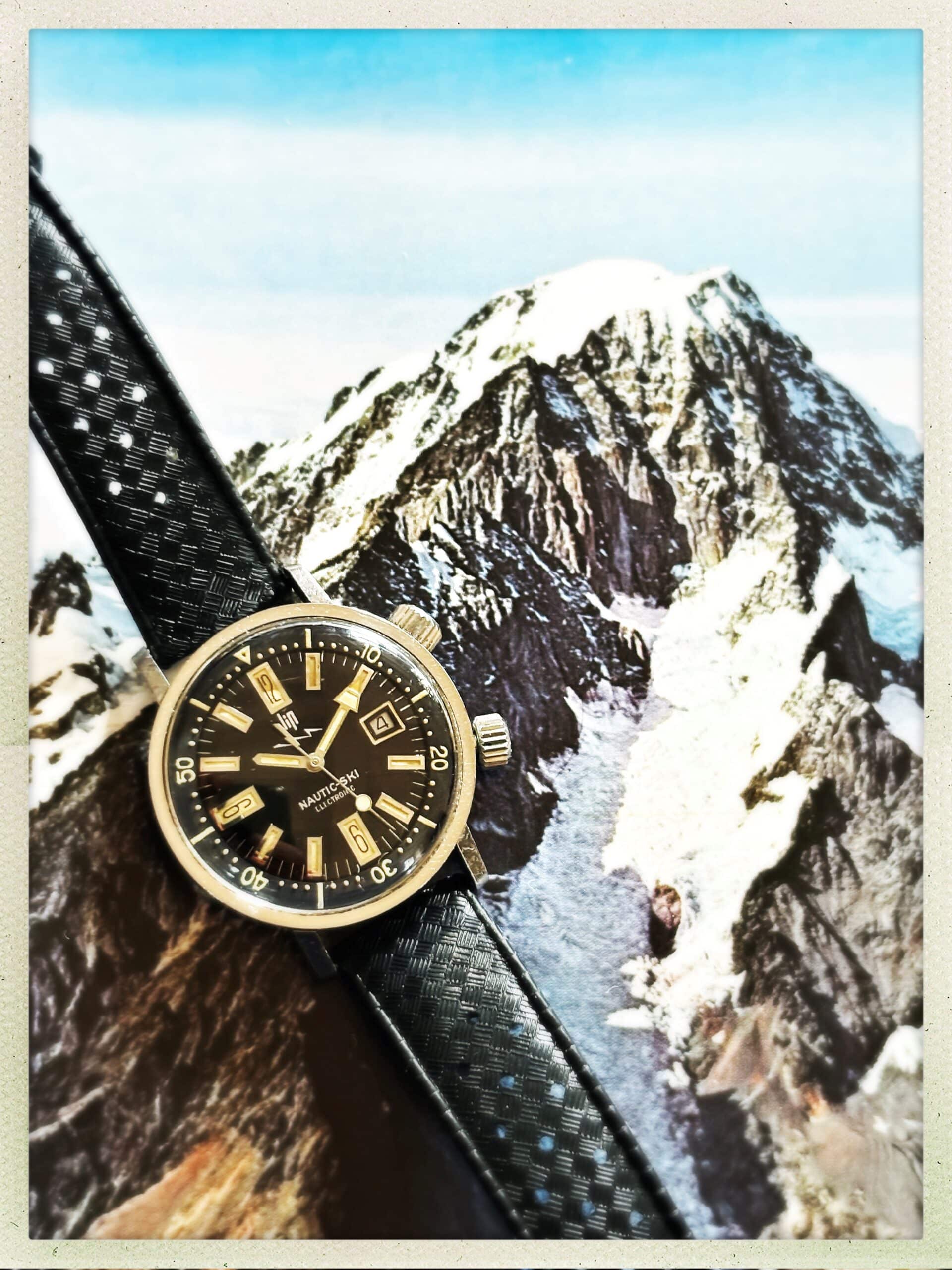 Lip Nautic-Ski : une montre dédiée aux passionnés de ski et de plongée.