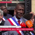 Rassemblement à Saint-Denis contre le racisme suite à des attaques racistes contre le maire Bally Bagayoko