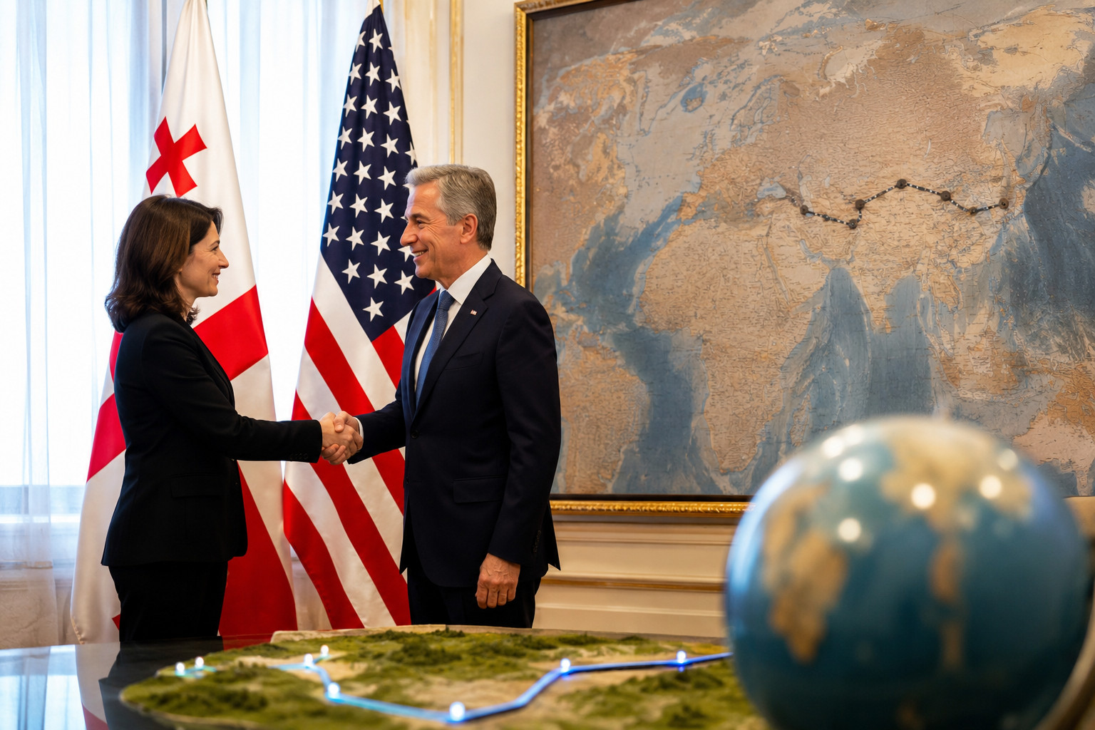 La Géorgie et les États-Unis accélèrent leur coopération autour de la route médiane