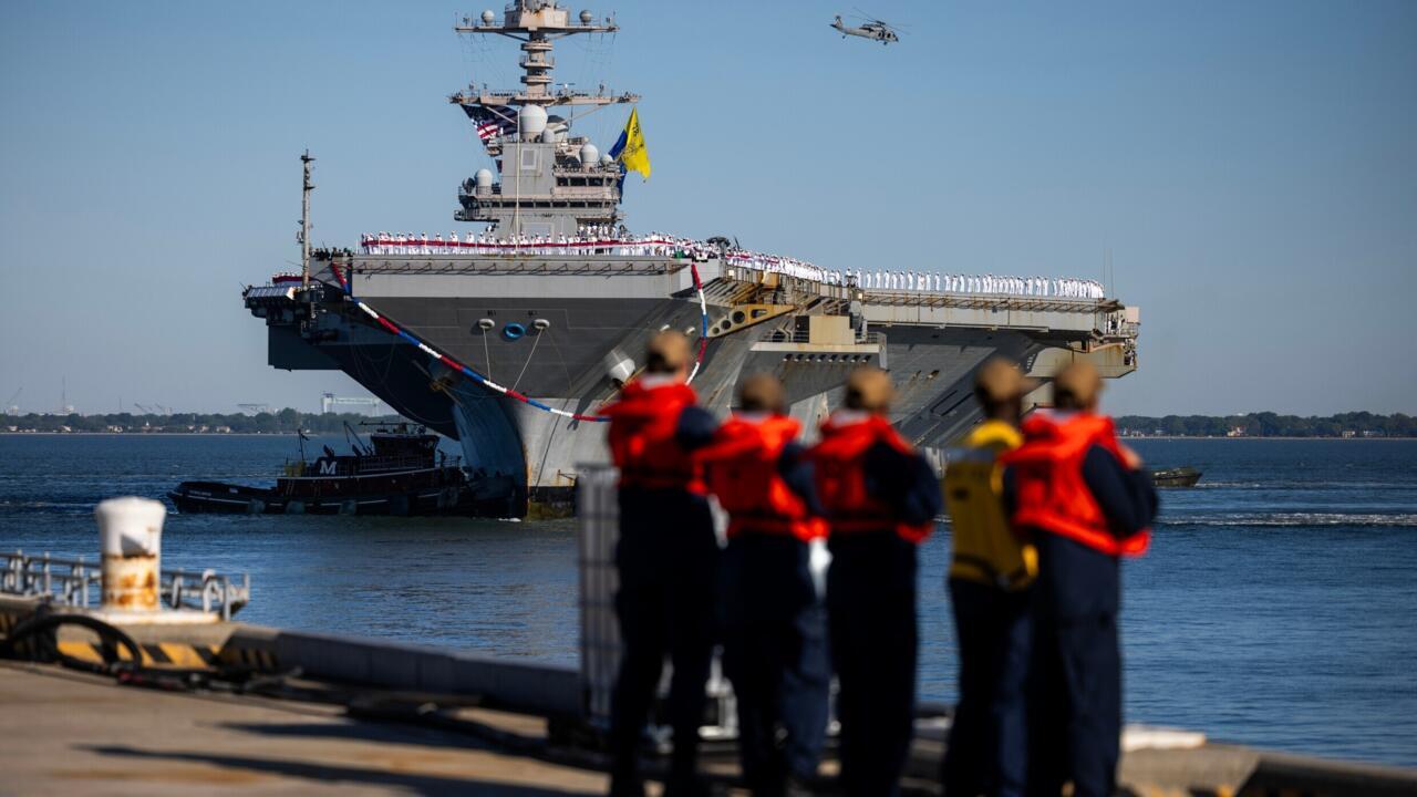 Le porte-avions américain Gerald Ford regagne les États-Unis après 326 jours en mer