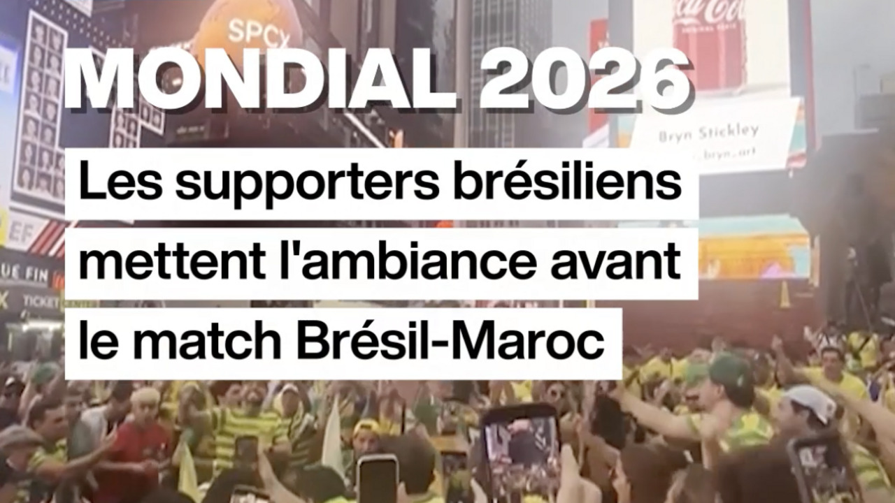 Mondial 2026 : Les supporters brésiliens apportent leur passion à Times Square à New York
