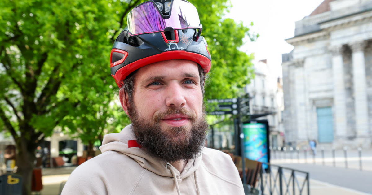 Thomas Billot achève un cinquième de sa campagne anti-malbouffe à vélo dans le Jura