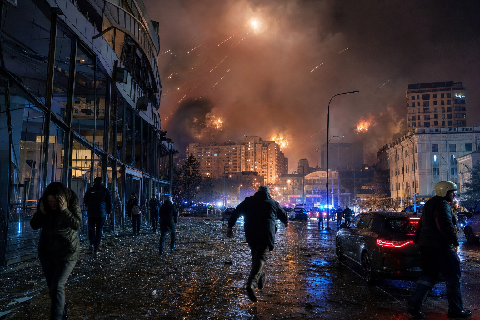 La Russie bombarde massivement Kyiv à la veille du sommet de l'OTAN