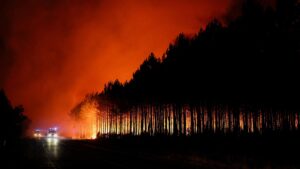 Destruction causée par des incendies de forêt en France et en Espagne: plus de 100 000 évacuations ordonnées