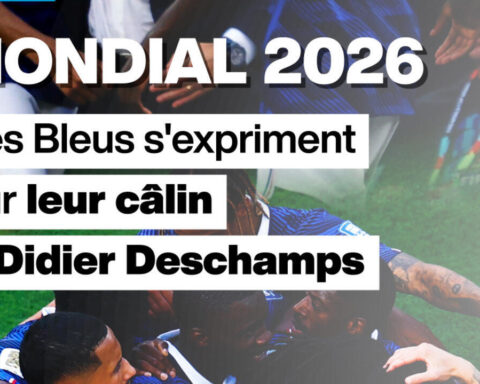 Un câlin à Didier Deschamps après le premier but contre la Suède, un geste significatif des Bleus après leur victoire.