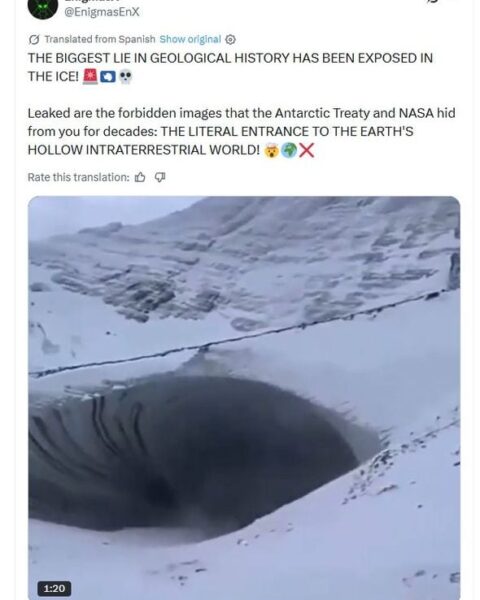 Une vidéo prétend prouver l'existence de la Terre creuse, mais c'est faux