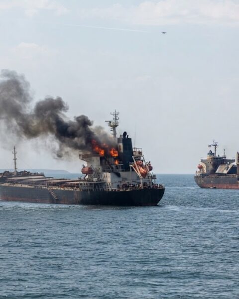 La Russie frappe deux navires commerciaux près d’Odessa, dont un cargo allemand
