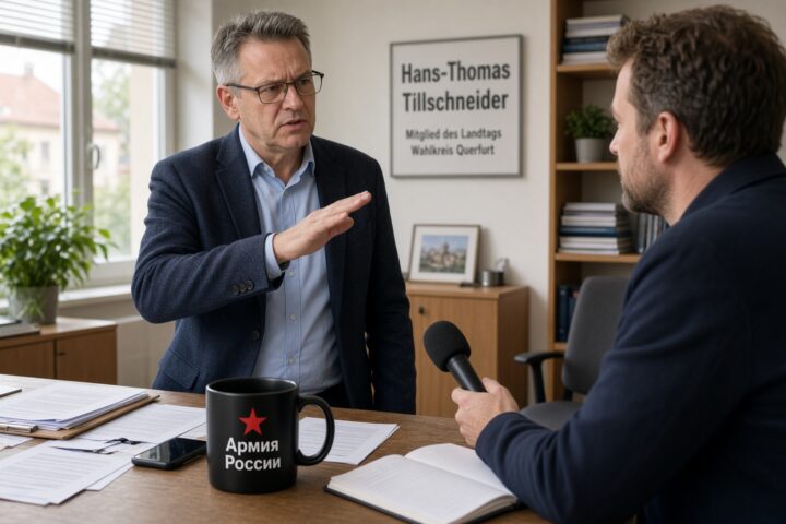 En Allemagne, un élu AfD refuse de voir un problème dans une tasse de l’armée russe