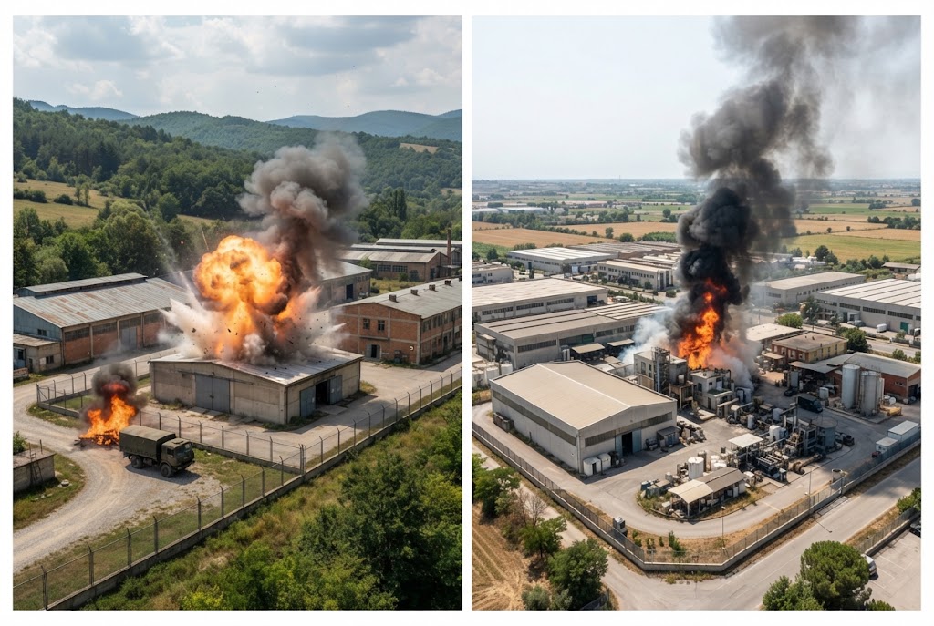 Les autorités bulgares et italiennes enquêtent après deux explosions sur des sites de munitions