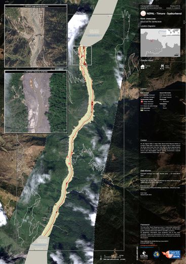 Inondation meurtrière au Népal : les satellites observent l'ampleur des destructions depuis mercredi