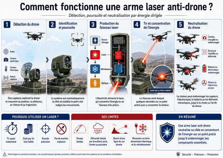 Les armes laser entrent sur le champ de bataille face à la menace des drones