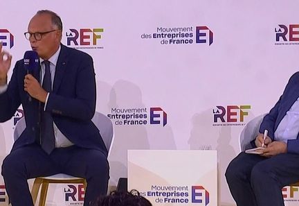 Premier débat politique entre sept candidats à la présidentielle française au Medef