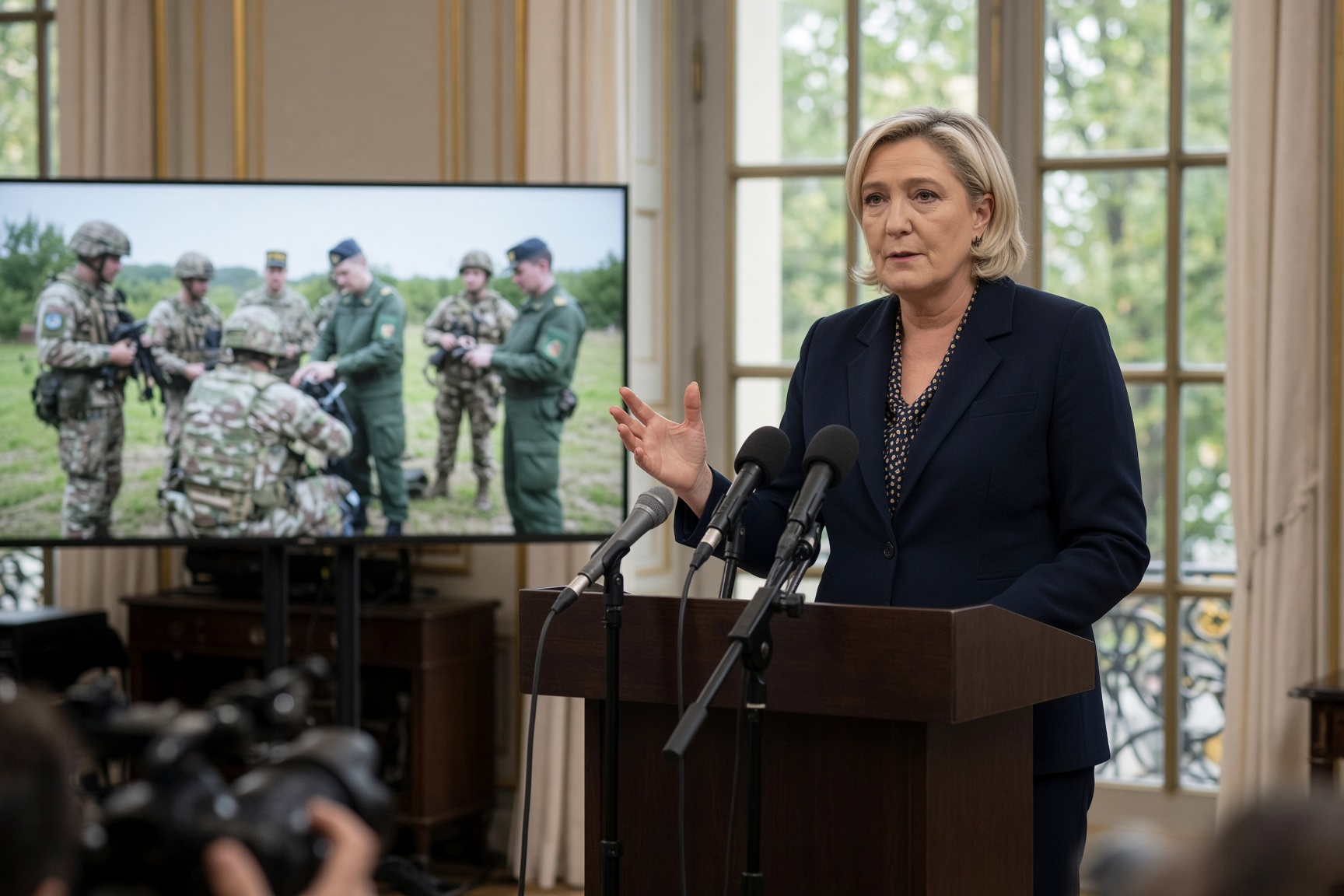 Marine Le Pen veut réduire l’aide financière française à l’Ukraine