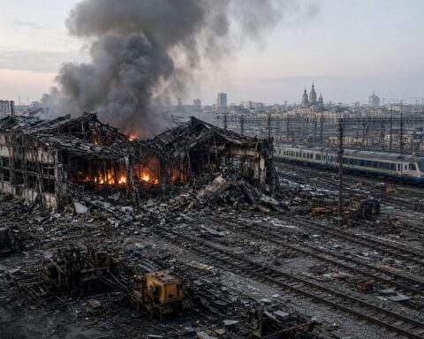 La Russie frappe Kyiv et ses infrastructures ferroviaires lors d’une attaque massive