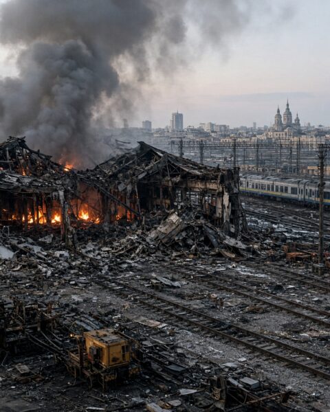 La Russie frappe Kyiv et ses infrastructures ferroviaires lors d’une attaque massive