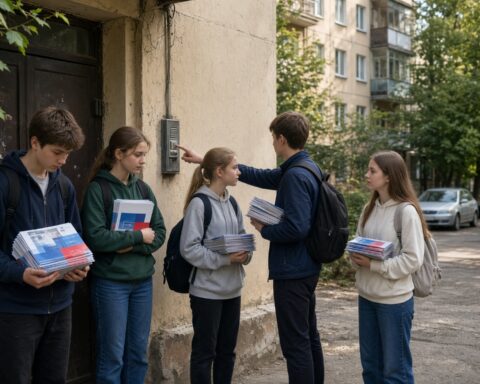 Russie unie mobilise des écoliers pour sa campagne électorale en Russie