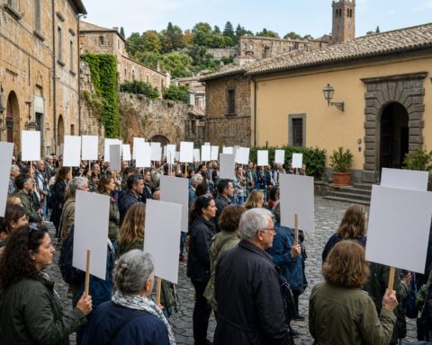 À Orvieto, une centaine d’Italiens protestent contre le parti de Roberto Vannacci